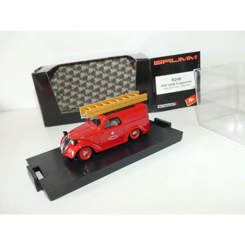 FIAT 500 B FOURGONNETTE  POMPIERS 1946-49 BRUMM R246 1:43