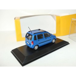 OPEL AGILA A 2001 Bleu MINICHAMPS 1:43 contreboite orange