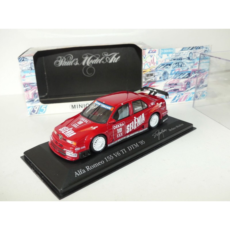 ALFA ROMEO 155 V6 Ti N°18 DTM 1995 Modena MINICHAMPS 1:43 Arrivée 16ème