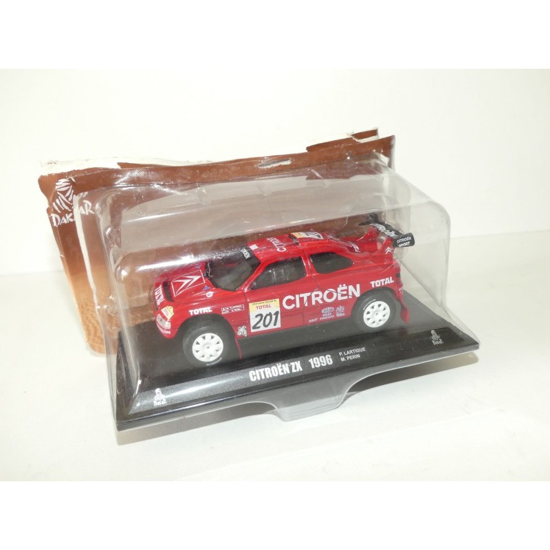 CITROEN ZX NÂ°201 RALLYE PARIS DAKAR 1996 P. LARTIGUE NOREV 1:43 1er