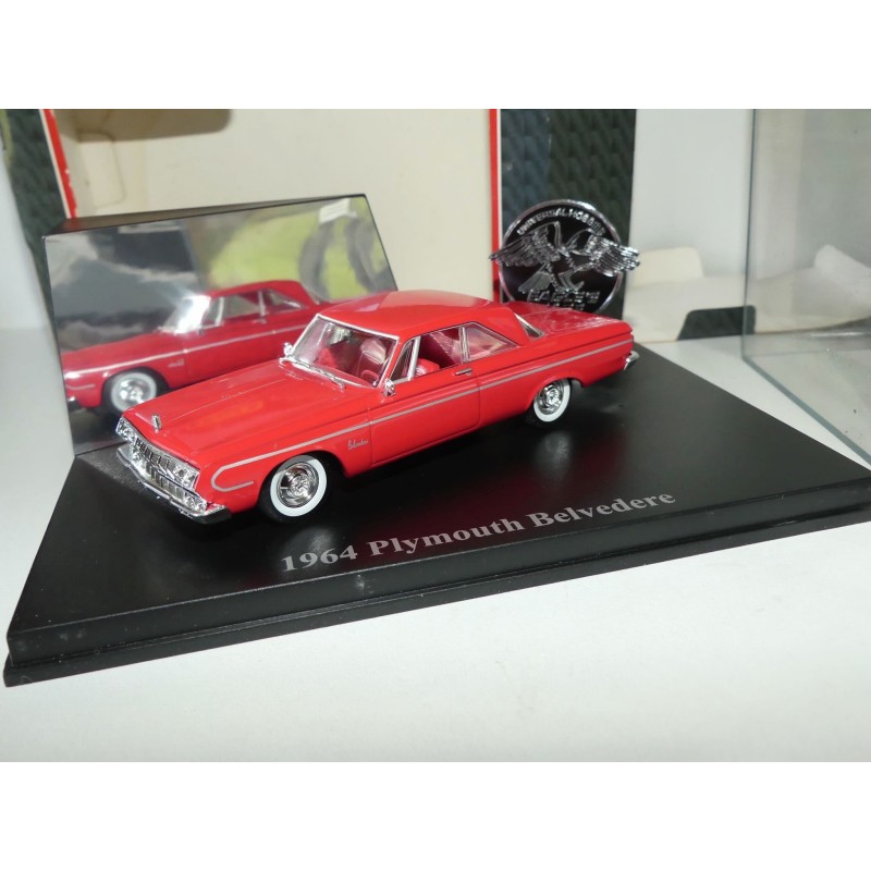 PLYMOUTH BELVEDERE 1964 Rouge UNIVERSAL HOBBIES 1:43