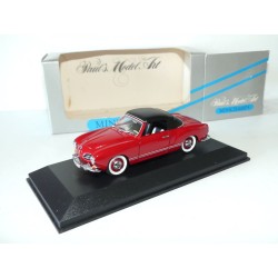 VW KARMANN GHIA CABRIOLET CAPOTE Rouge MINICHAMPS 1:43