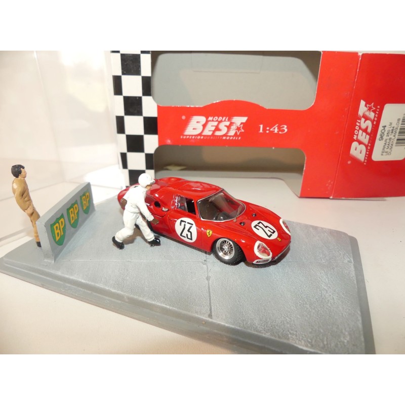 FERRARI 250 LM NÂ°23 LE MANS 1964 BEST 9604 1:43 DIORAMA