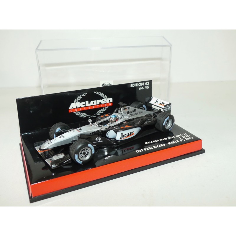 McLAREN MERCEDES MP4-16 GP 2002 TEST PAUL RICARD J. ALESI MINICHAMPS 1:43