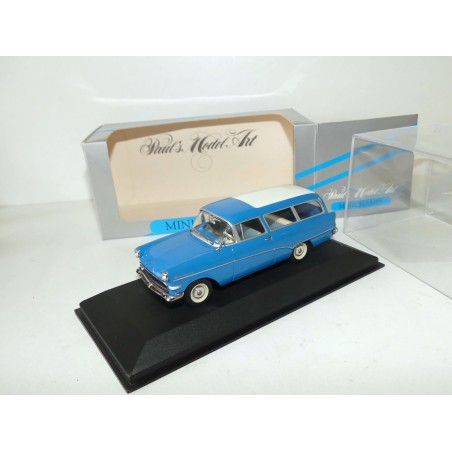 OPEL REKORD P1 CARAVAN 1958-1960 Blue Bleu MINICHAMPS 1:43 imperfection