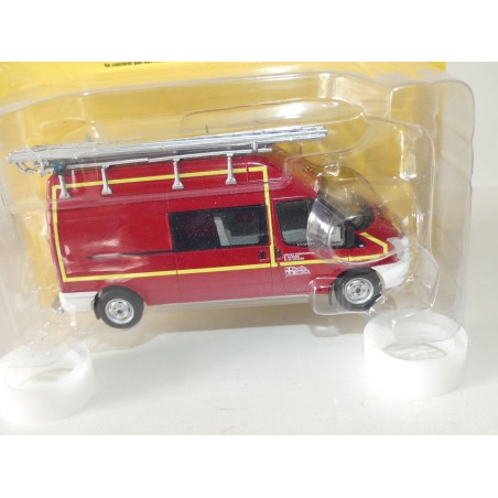 FORD TRANSIT 140 T35 4x4 VTU Lanery POMPIERS IXO PRESSE N°28 1:43 blister