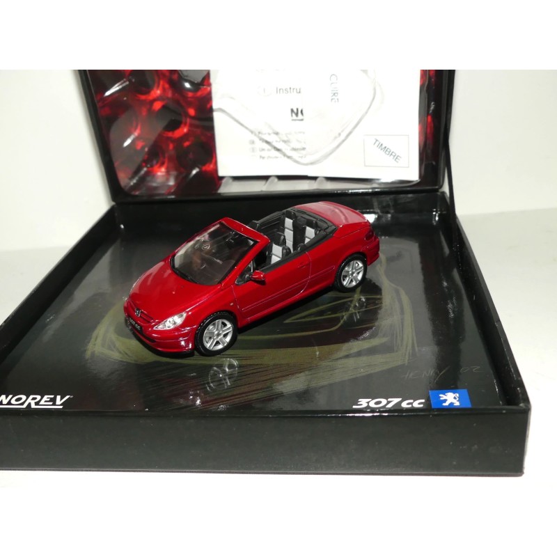 PEUGEOT 307 CC Rouge Coffret NOREV 1:43