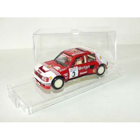 PEUGEOT 205 T16 RALLYE D YPRES 1985 B. DARNICHE ancienne VITESSE avec pilote 1:43 BELGA