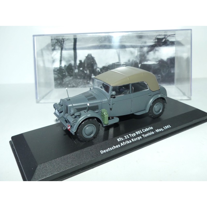 KFZ 21 TYP 901 CABRIO TUNISIE MILITAIRE 1941 ALTAYA 1:43