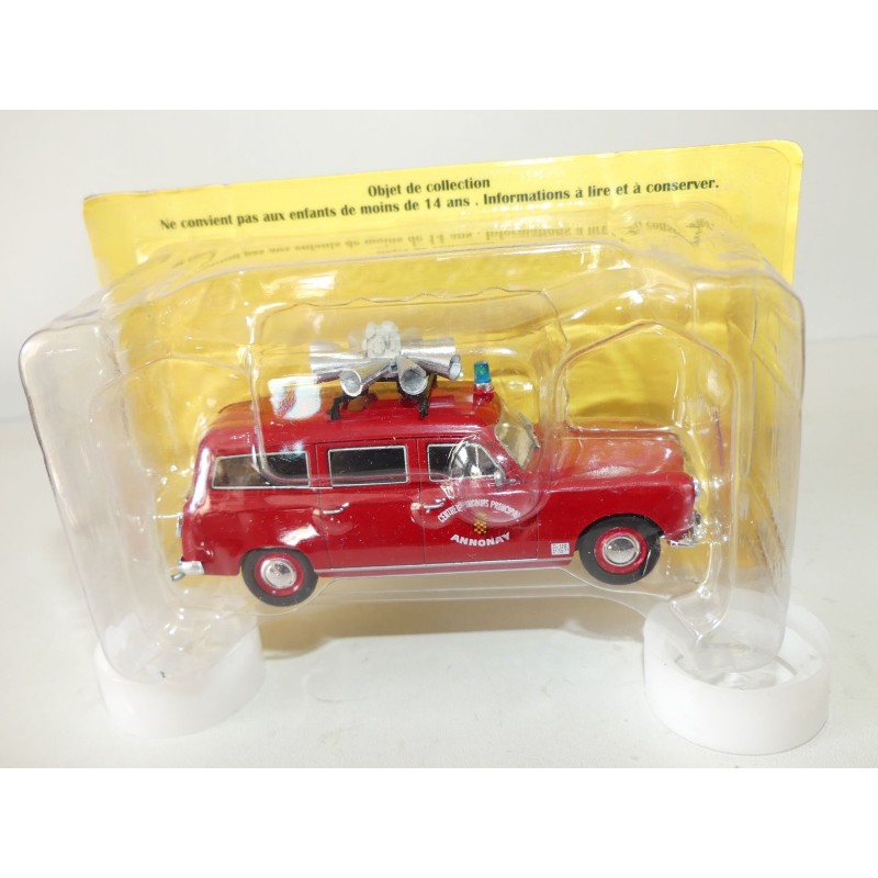 PEUGEOT 403 U5 COMMERCIAL VDA Ardèche POMPIERS IXO PRESSE N°45 1:43 blister