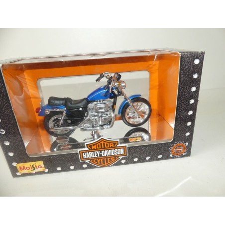 MOTO HARLEY DAVIDSON XLH SPORTSTER 1200 Bleu MAISTO 1:18