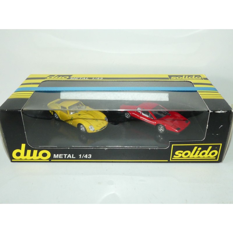 FERRARI 250 GTO Jaune et 512 BB Rouge COFFRET SOLIDO 7043 1:43