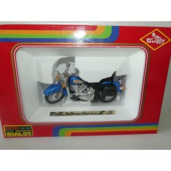 MOTO CUSTOM CLASSIC Bleu GUILOY 1:18