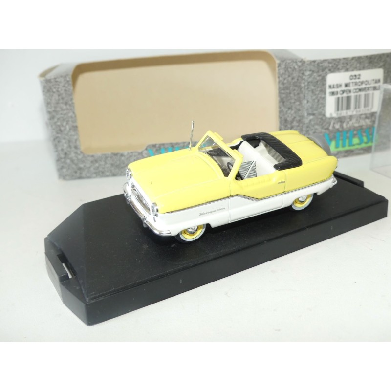 NASH METROPOLITAN 1959 CONVERTIBLE Jaune et Blanc VITESSE 32 1:43