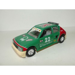 PEUGEOT 205 TURBO 16 RALLYE TOUR DE CORSE 1986 CASABIANCA BURAGO 1:25 1:24 BENETTON