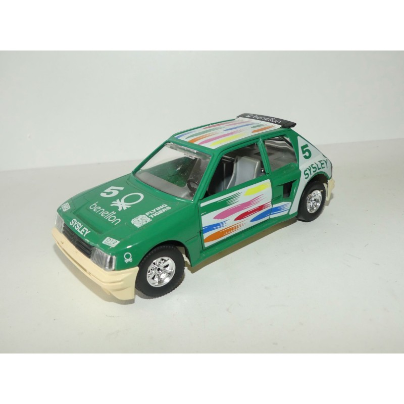 PEUGEOT 205 TURBO 16 RALLYE TOUR DE CORSE 1986 CASABIANCA BURAGO 1:24 BENETTON