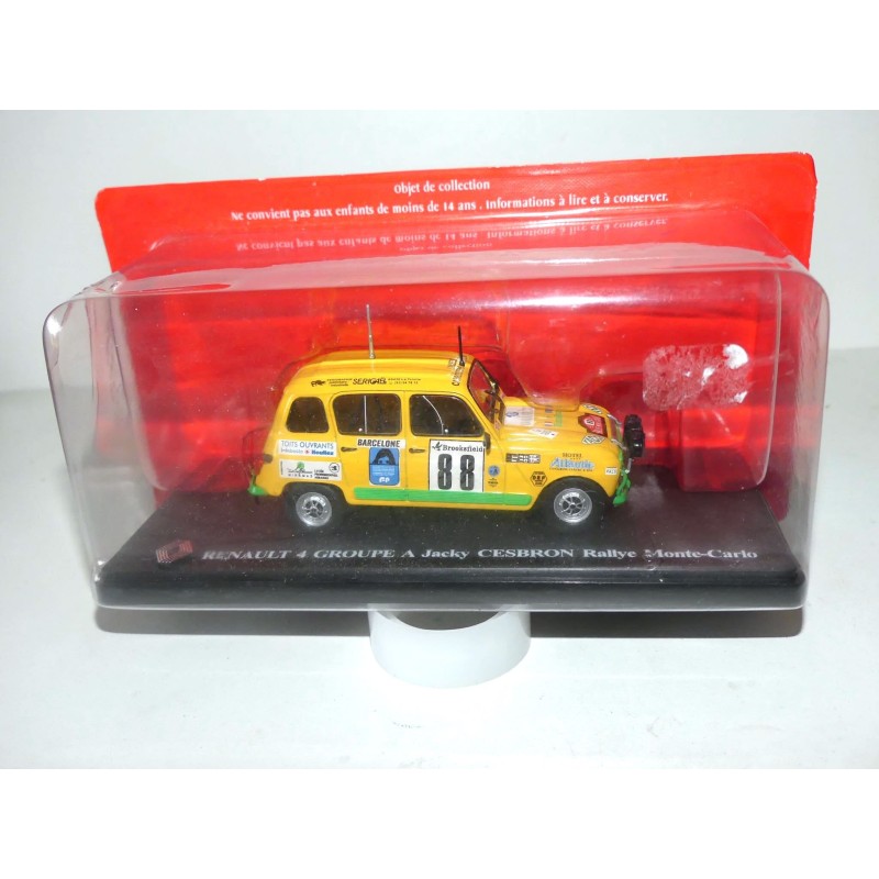 RENAULT 4 Gr4 RALLYE MONTE CARLO 1991 J. CESBRON IXO PRESSE 1:43