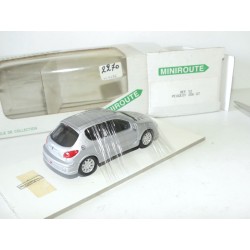 PEUGEOT 206 GT 3 Portes Gris MINIROUTE 52 1:43 résine