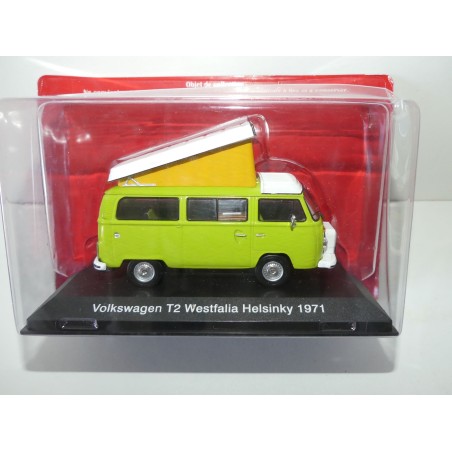 CAMPING CAR VW COMBI T2 WESTFALIA HELSINKY 1971 IXO PRESSE 1:43