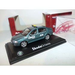 SKODA OCTAVIA II Phase 1 TAXI Bleu-Vert ABREX 1:43