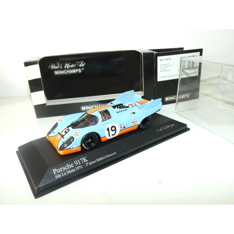 PORSCHE 917 L N°19 LE MANS 1971 MINICHAMPS 1:43 2Ã¨me