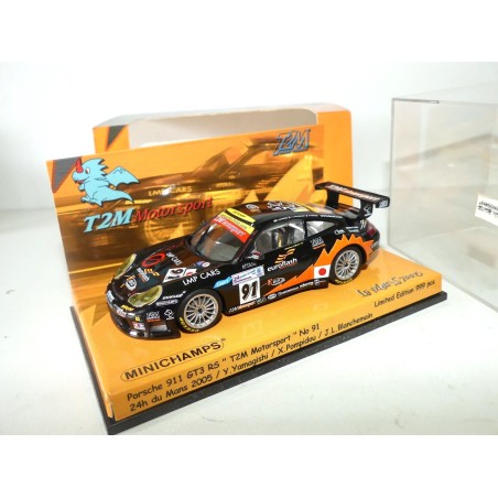 PORSCHE 911 GT3 RS N°91 LE MANS 2005 MINICHAMPS 1:43 arrivée 34ème Abd