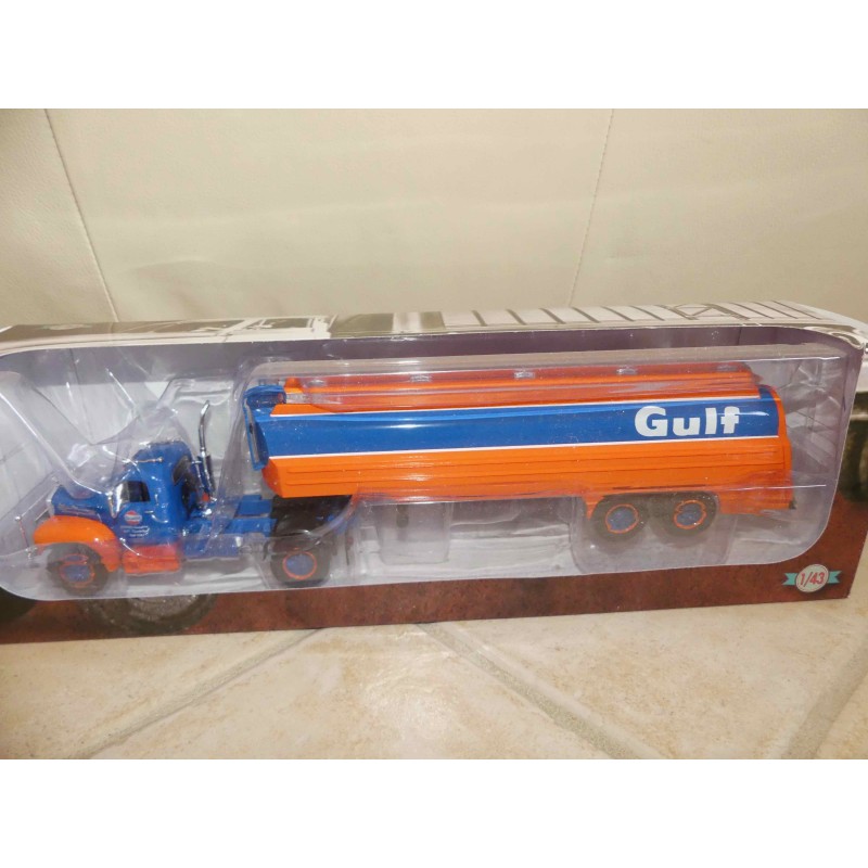 CAMION MACK B61T  (1953-1966) CITERNE GULF SEMI REMORQUE ALTAYA 1:43