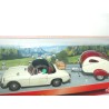 MG MGB Beige avec sa Caravane SCHUCO JUNIOR LINE 1:43 boite carton