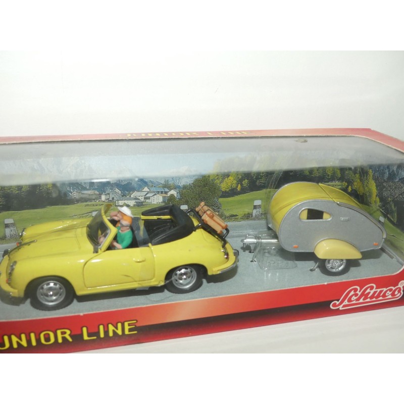 PORSCHE 356 avec sa Caravane SCHUCO JUNIOR LINE 1:43 boite carton