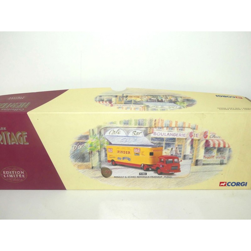 RENAULT JL 20 AVEC REMORQUE CIRQUE PINDER CORGI EX71901 1:50