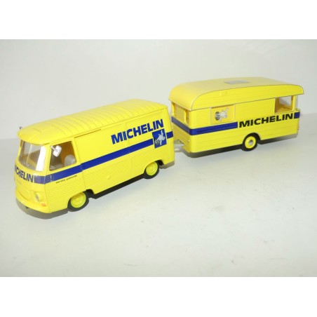 PEUGEOT J7 AVEC SA CARAVANE DIGUE MICHELIN NOREV 1:43 sans boite