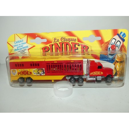 CAMION ET REMORQUE TRANSPORT DE FAUVE CIRQUE PINDER MAJORETTE 1:87