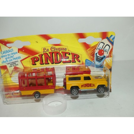 LAND ROVER PINDER et REMORQUE LION MAJORETTE 1:60 LAND ROVER PINDER et REMORQUE LION MAJORETTE 1:60