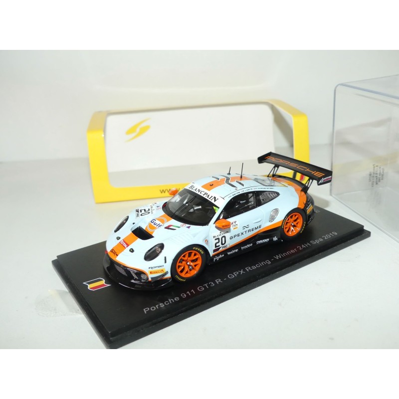 PORSCHE 911 GT3 R GPX N°20 24H DE SPA 2019 SPARK SB251 1:43 