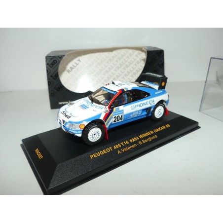 PEUGEOT 405 TURBO 16 RALLYE A DAKAR 1989 A. VATANEN IXO RAC027 1:43