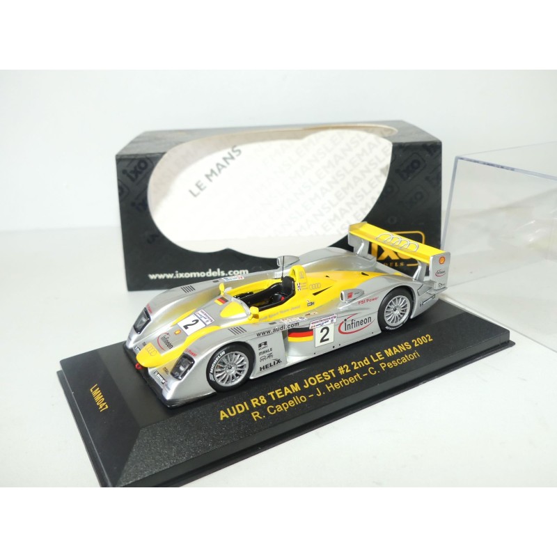 AUDI R8 NÂ°2 LE MANS 2002 IXO LMM047 1:43 ArrivÃ©e 2Ã¨me