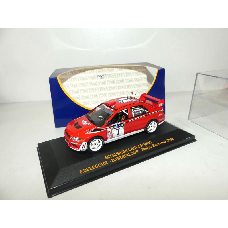 MITSUBISHI LANCER WRC RALLYE SANREMO 2002 F. DELECOUR RALLY CAR 1:43 10Ã¨me