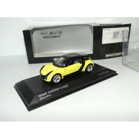 SMART ROADSTER COUPE 2003 Jaune et Noir MINICHAMPS 1:43