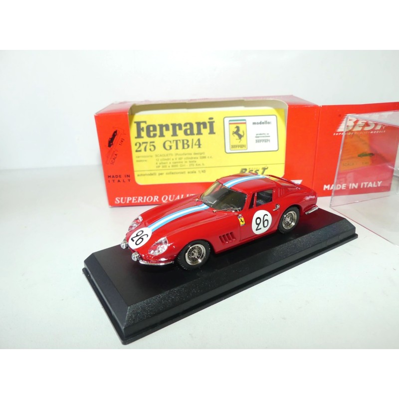 FERRARI 275 GTB/4 N°26 LE MANS 1966 BEST 9102 1:43