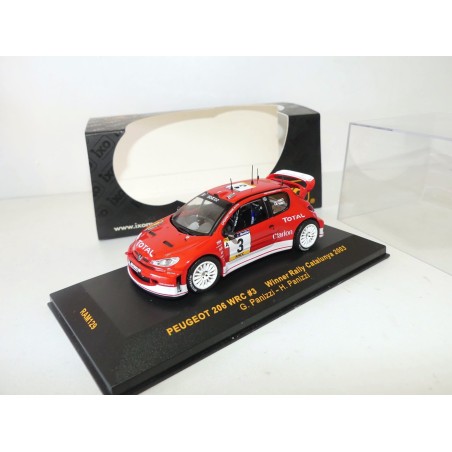 PEUGEOT 206 WRC RALLYE CATALOGNE 2003 PANIZZI IXO RAM129 1:43 1er