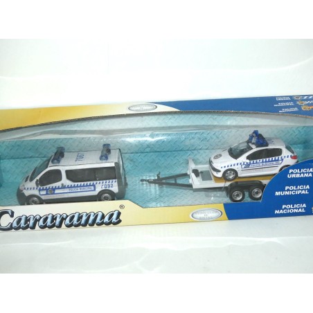 RENAULT TRAFIC ET PEUGEOT 206 POLICE MUNICIPAL CARARAMA 1:43