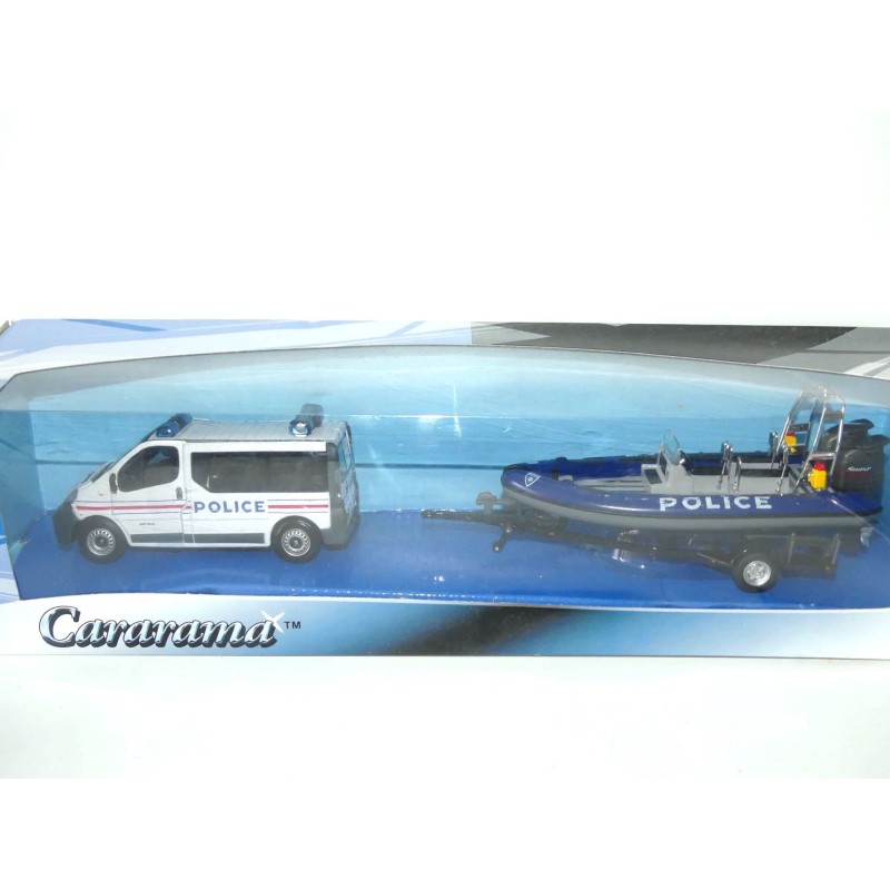 RENAULT TRAFIC ET ZODIAC POLICE CARARAMA 1:43