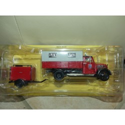 CAMION POMPIERS N°078 ROBUR GARANT 30 K et MOTOPOMPE TSA DDR IXO PRESSE 1:43