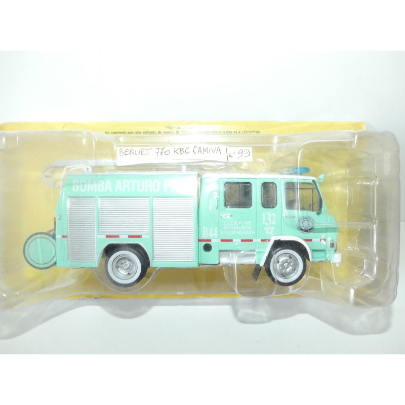 CAMION POMPIERS NÂ°099 BERLIET 770KB 6 version CHILIENNE IXO PRESSE 1:43