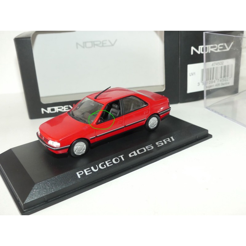 PEUGEOT 405 SRi Rouge NOREV 1:43 imperfection