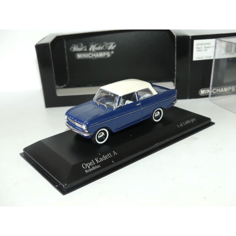 OPEL KADETT A 1962-65 Bleu et Toit Blanc MINICHAMPS 1:43