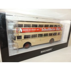 AUTOBUS DE BERLIN DOUBLE ETAGE BUSSING D2U SCHULTHEISS BIER MINICHAMPS 1:43