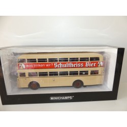 AUTOBUS DE BERLIN DOUBLE ETAGE BUSSING D2U SCHULTHEISS BIER MINICHAMPS 1:43