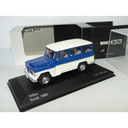 WILLYS RURAL 1968 Blanc et Bleu WHITEBOX 1:43