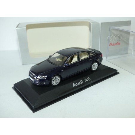 AUDI A6 C6 3.2 FSi QUATTRO Bleu Intérieur couleur Vanille MINICHAMPS 1:43